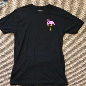 Black t shirt flamingo